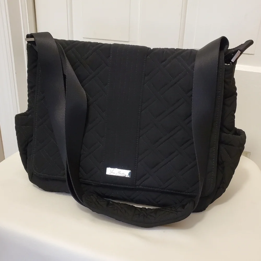 Vera Bradley Black Quilted Fully Lined Baby Bag